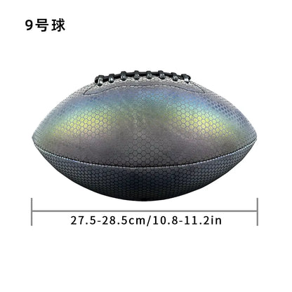 1Pc, Size 9 Holographic Luminous Light up Reflective American Football for Night Training, Glowing in the Dark American Football