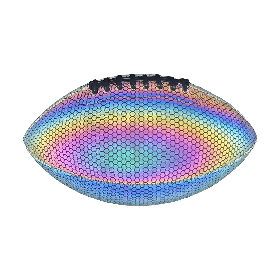 1Pc, Size 9 Holographic Luminous Light up Reflective American Football for Night Training, Glowing in the Dark American Football