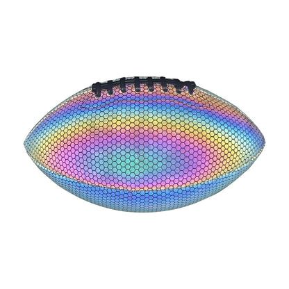 1Pc, Size 9 Holographic Luminous Light up Reflective American Football for Night Training, Glowing in the Dark American Football