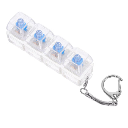 4 Keys Keyboard Decompression Toy Party Stress Relief Fidget Button Clicker Fidget Keychain Keyboard Keychain Finger Keyboard