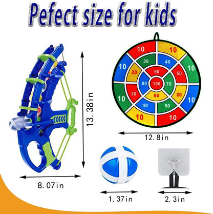 Bow and Arrow for Kids 4-6 Kids Youth Sticky Balls Bow and Arrow Toy Archery Toy Set outside Outdoor Toys Family Games Sports Toys Gifts Ideas for Kids Age 8 9 10 11 12 13 14 Year Old Boys
