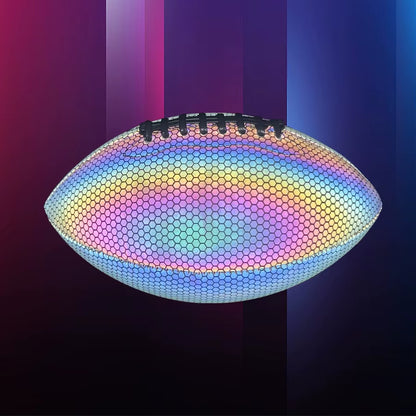 1Pc, Size 9 Holographic Luminous Light up Reflective American Football for Night Training, Glowing in the Dark American Football