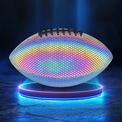 1Pc, Size 9 Holographic Luminous Light up Reflective American Football for Night Training, Glowing in the Dark American Football